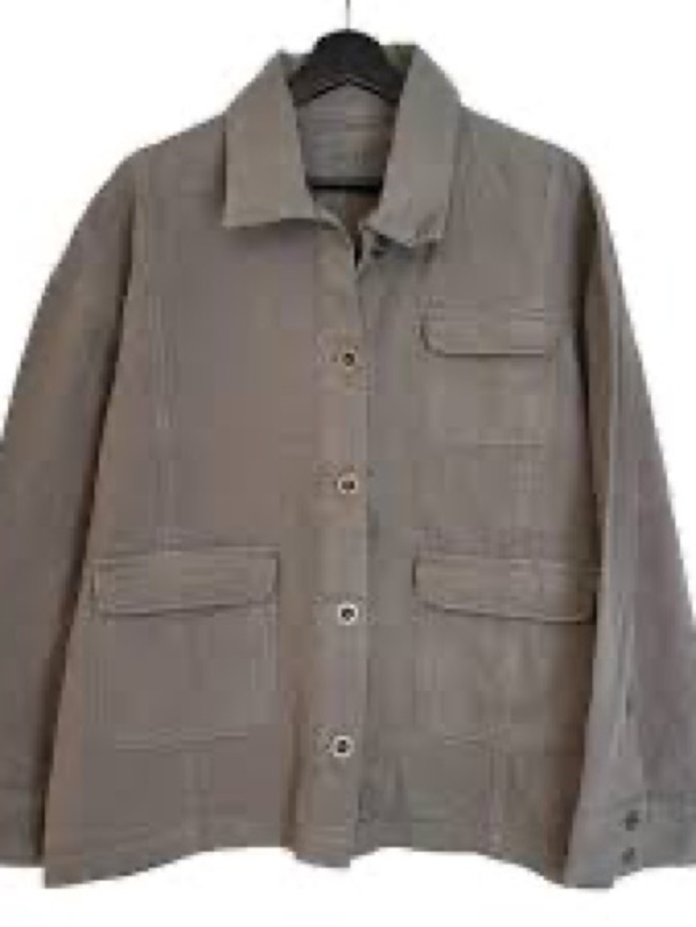 MATE the Label Taupe Utility Jacket with Button Front